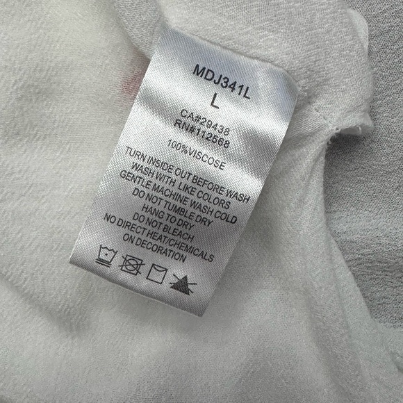 Miss Me Boho White Sheer Open Swim Coverup Orange Embroidery Tassels Large - Picture 11 of 11